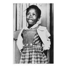 Load image into Gallery viewer, Digitally Restored and Enhanced 1960 Ruby Bridges Poster Photo - Vintage Photo of Six-Year-Old Black American Civil Rights Activist Ruby Bridges Wall Art