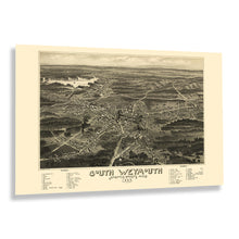 Load image into Gallery viewer, Digitally Restored and Enhanced 1885 South Weymouth Massachusetts Map Poster - Vintage South Weymouth Norfolk County Map of Massachusetts Wall Art Print