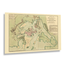Cargar imagen en el visor de la galería, Digitally Restored and Enhanced 1776 Boston Map Poster - Plan of Boston and Its Environs Wall Art Print - Vintage Map of Boston and Its Environs