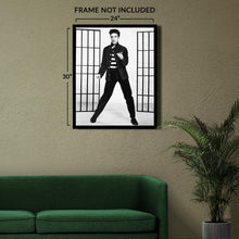 Cargar imagen en el visor de la galería, Digtally Restored and Enhanced 1957 Elvis Presley Photo Print - Vintage Photo of Elvis Presley on Jailhouse Rock - Old Poster of Elvis Presley Wall Art