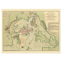 Cargar imagen en el visor de la galería, Digitally Restored and Enhanced 1776 Boston Map Poster - Plan of Boston and Its Environs Wall Art Print - Vintage Map of Boston and Its Environs