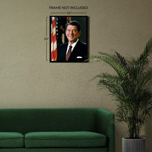 Cargar imagen en el visor de la galería, Digitally Restored and Enhanced Ronald Reagan 40th President of the United States Official Portrait Photo Print Poster