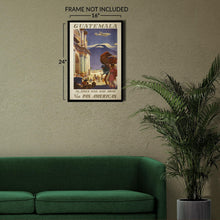 Cargar imagen en el visor de la galería, Digitally Restored and Enhanced 1938 Guatemala Vintage Airline Travel Poster - Golden Age Central America Aviation - Museum-Quality Print