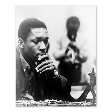 Digitally Restored and Enhanced 1960 John Coltrane Photo Print - Vintage Photo of John Coltrane - Old Photo of Jazz Saxophonist John William Coltrane