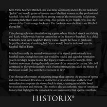 Load image into Gallery viewer, Digitally Restored and Enhanced 1952 Jackie Mitchell & Babe Ruth Photo Print - Old Photo of Jackie Mitchell and Babe Ruth with Lou Gehrig Joe Engel Poster