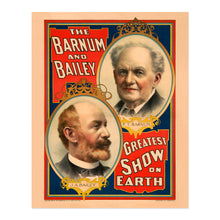 Load image into Gallery viewer, 1897 The Barnum & Bailey Greatest Show on Earth Poster Print - Vintage Barnum and Bailey The Greatest Show on Earth Wall Art