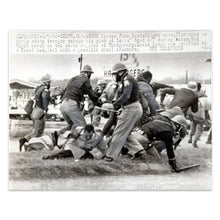 Load image into Gallery viewer, Digitally Restored and Enhanced 1965 John Lewis Poster Photo - Vintage Photo of SNCC Leader John Lewis During Attempted Negro March Wall Art Print