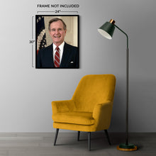 Cargar imagen en el visor de la galería, Digitally Restored and Enhanced George H W Bush 41st President of the United States Official Portrait Photo Print Poster