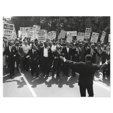 Load image into Gallery viewer, Digitally Restored and Enhanced 1963 Civil Rights Leaders Photo Print - The Head of The Civil Rights Marching on Washington DC Poster Wall Art Photo