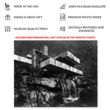 Load image into Gallery viewer, Digitally Restored and Enhanced 1939 Falling Water Poster Photo Print - Vintage Wall Art Photo Print of The Falling Water Dwelling by Frank Lloyd Wright