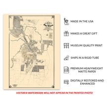 Load image into Gallery viewer, Digitally Restored and Enhanced 1880 Fort Worth Map Print - Vintage Map of Fort Worth Texas and Vicinity - Historic Fort Worth Texas Map Wall Art Poster