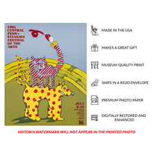 Load image into Gallery viewer, Digitally Restored and Enhanced 1981 Pennsylvania Festival of the Arts Poster - Vintage State College Graphic Design - American Cultural Event Art - Museum-Quality Print
