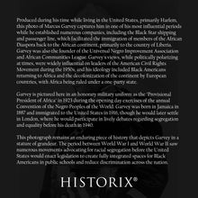 Load image into Gallery viewer, Digitally Restored and Enhanced 1923 Marcus Garvey Poster Photo - Vintage Portrait Photo of Marcus Mosiah Garvey in Uniform Facing Left Print Wall Art