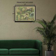 Cargar imagen en el visor de la galería, Digitally Restored and Enhanced 1876 New York Central Hudson River Railroad Map - Centennial Era Transportation Cartography - American Heritage - Museum Print
