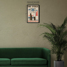 Load image into Gallery viewer, Digitally Restored and Enhanced 1936 Find Syphilis Blood Test WPA Federal Art Project Public Health Poster - Depression Era Art Deco - Archival Reproduction