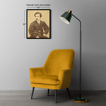Load image into Gallery viewer, Digitally Restored and Enhanced 1860 John Wilkes Booth Photo Print - Vintage Portrait Photo of Stage Actor John Wilkes Booth Sitting Poster