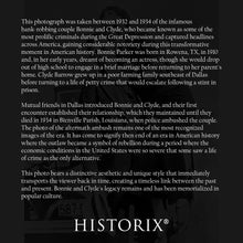 Load image into Gallery viewer, Digitally Restored and Enhanced 1934 Bonnie and Clyde Photo Print - Vintage Photo of Bonnie & Clyde Poster - Old Photo of Couple Bonnie and Clyde Wall Art