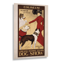 Load image into Gallery viewer, Digitally Restored and Enhanced 1902 Chicago Kennel Club Dog Show Poster - Victorian Era Entertainment History - Archival Reproduction