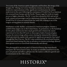 Load image into Gallery viewer, Digitally Restored and Enhanced 1939 American Airlines Photo Print - Vintage Aerial View of Lower Manhattan with American Airlines Plane Poster Wall Art