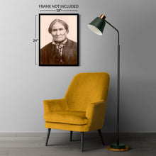 Cargar imagen en el visor de la galería, Digitally Restored and Enhanced 1904 Geronimo Photo Print - Vintage Portrait Photo of Military Leader Geronimo Goyaale Print Wall Art
