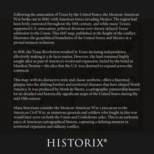 Cargar imagen en el visor de la galería, Digitally restored and Enhanced 1847 United States and Mexico Map Print - Vintage Map of The United States & Mexico Wall Art Poster