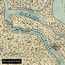 Load image into Gallery viewer, Digitally Restored and Enhanced 1863 Vicksburg Mississippi Civil War Canal Fortifications Map - Military Engineering History - Archival Reproduction