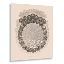 Load image into Gallery viewer, Digitally Restored and Enhanced 1850 Declaration of Independence Poster Photo - Vintage Photo of United States Declaration of Independence Wall Art Poster