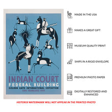 Load image into Gallery viewer, Digitally Restored and Enhanced 1939 Navajo Antelope Hunt New Mexico Golden Gate Exposition WPA Federal Art Project Poster - Depression Era Art Deco - Archival Reproduction