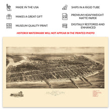 Load image into Gallery viewer, Digitally Restored and Enhanced 1909 Atlantic City New Jersey Map Poster - Aero View of Atlantic City NJ Map - New Jersey Vintage Map Wall Art Print