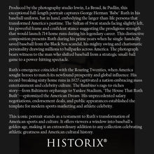 Cargar imagen en el visor de la galería, Digitally Restored and Enhanced 1920 Babe Ruth Portrait Photo - Baseball Legend - Golden Era Sports History Photography - Gallery-Quality Print