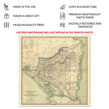 Load image into Gallery viewer, Digitally Restored and Enhanced 1903 Nicaragua Map Print - Vintage Map of The Republic of Nicaragua Poster - Mapa de Nicaragua Wall Art