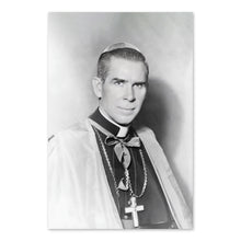 Load image into Gallery viewer, Digitally Restored and Enhanced 1952 Bishop Fulton J Sheen Photo Print - Vintage Portrait Photo of Catholic Church Archbishop Fulton Sheen Wall Art Poster