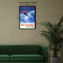 Load image into Gallery viewer, Digitally Restored and Enhanced 1962 Skiing at Aspen Colorado Winter Resort Travel Poster - Mid-Century Winter Sports Tourism - Archival Reproduction