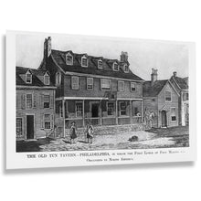 Load image into Gallery viewer, Digitally Restored and Enhanced 1904 The Old Tun Tavern Photo Print - Vintage Photo of The Old Tun Tavern Brewery in Philadelphia Poster