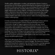 Load image into Gallery viewer, Digitally Restored and Enhanced 1934 Aleister Crowley Photo Print - Old Photo of Aleister Crowley Poster Print - Aleister Crowley Vintage Portrait Photo