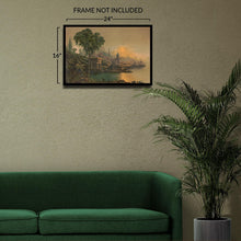 Cargar imagen en el visor de la galería, Digitally Restored and Enhanced 1879 Moonlight in Egypt Victorian Landscape Egyptomania Print - Orientalist Era Art - Archival Reproduction