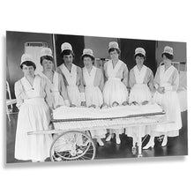 Cargar imagen en el visor de la galería, Digitally Restored and Enhanced 1916 Nurses with Babies Photo Print - Vintage Photo of Nurses with Newborn Babies Poster Wall Art