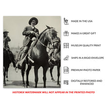 Load image into Gallery viewer, Digitally Restored and Enhanced 1914 Pancho Villa Photo Print - Vintage Photo of General Francisco Pancho Villa Poster - Portrait Photo of Francisco Villa