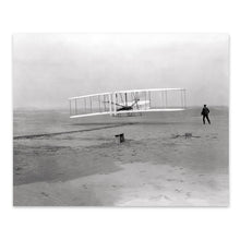 Load image into Gallery viewer, Digitally Restored and Enhanced 1903 First Flight Photo Print - Vintage Photo of The First Flight of The Kitty Hawk - The First Flight Wall Art Poster