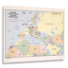 Cargar imagen en el visor de la galería, Digitally Restored and Enhanced 1982 Europe North Africa and Middle East Map Print - Vintage Map of Europe North Africa & The Middle East Wall Art Poster