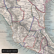 Cargar imagen en el visor de la galería, Digitally Restored and Enhanced 1851 Mexico Texas & California Map Poster - Vintage Map of Mexico Texas and California Wall Art Print by John Tallis