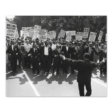 Load image into Gallery viewer, Digitally Restored and Enhanced 1963 Civil Rights Leaders Photo Print - The Head of The Civil Rights Marching on Washington DC Poster Wall Art Photo