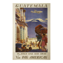 Cargar imagen en el visor de la galería, Digitally Restored and Enhanced 1938 Guatemala Vintage Airline Travel Poster - Golden Age Central America Aviation - Museum-Quality Print