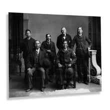 Load image into Gallery viewer, Digitally Restored and Enhanced 1880 Comanche & Kiowa Indians Photo Print - Old Photo of The Comanche Delegation with Chief Quanah Parker Poster Wall Art