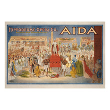 Load image into Gallery viewer, Digitally Restored and Enhanced 1908 Aida Opera Verdi Egyptian Art Nouveau Theatre Poster - Belle Epoque Performing Arts - Archival Reproduction