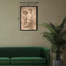 Cargar imagen en el visor de la galería, Digitally Restored and Enhanced 1860 Two African American Boys Photo Print - Vintage Photo Two Enslaved African American Boys
