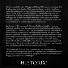 Load image into Gallery viewer, Digitally Restored and Enhanced 1953 Joe Dimaggio & Marilyn Monroe Photo Print - Vintage Portrait Photo of Joe Dimaggio and Marilyn Monroe Wall Art Poster