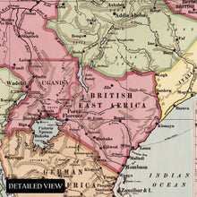 Load image into Gallery viewer, Digitally Restored and Enhanced 1916 Egypt Map Poster Print - Vintage Excelsior Map of Egypt The Nile Basin & Adjoining Countries Wall Art Print