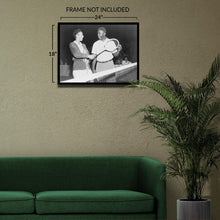 Cargar imagen en el visor de la galería, Digitally Restored and Enhanced 1951 Althea Gibson Photo Print - Vintage Photo of Tennis Player Althea Gibson with Baseball Player Jackie Robinson Poster