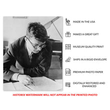 Load image into Gallery viewer, Digitally Restored and Enhanced 1942 Dmitri Shostakovich Photo Print - Vintage Photo of Noted Russian Composer Dmitri Shostakovich Poster Wall Art Print